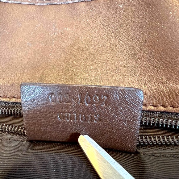 Gucci GG Monogram Brown and Tan Canvas Open Tote - Picture 14 of 15